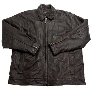 Sergio Benini Leather Jacket in Brown